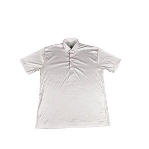 Collars & Co Polo Shirt Mens X-Large Geometric Print Collar 100% Pink Peach